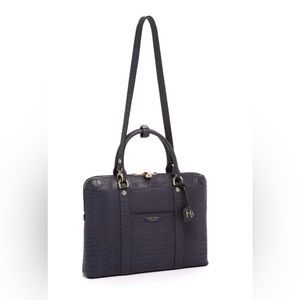 Henri Bendel briefcase in grey croco look!  Great bag for the working woman.